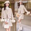 Stylish Winter Fox Fur Down Jacket & Slimming Skirt Set (YJ6819)