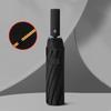 12 Bone Black Glue Fully Automatic Umbrella With Thick And Durable Keel Three Fold Umbrella UV Resistant Folding Umbrella.