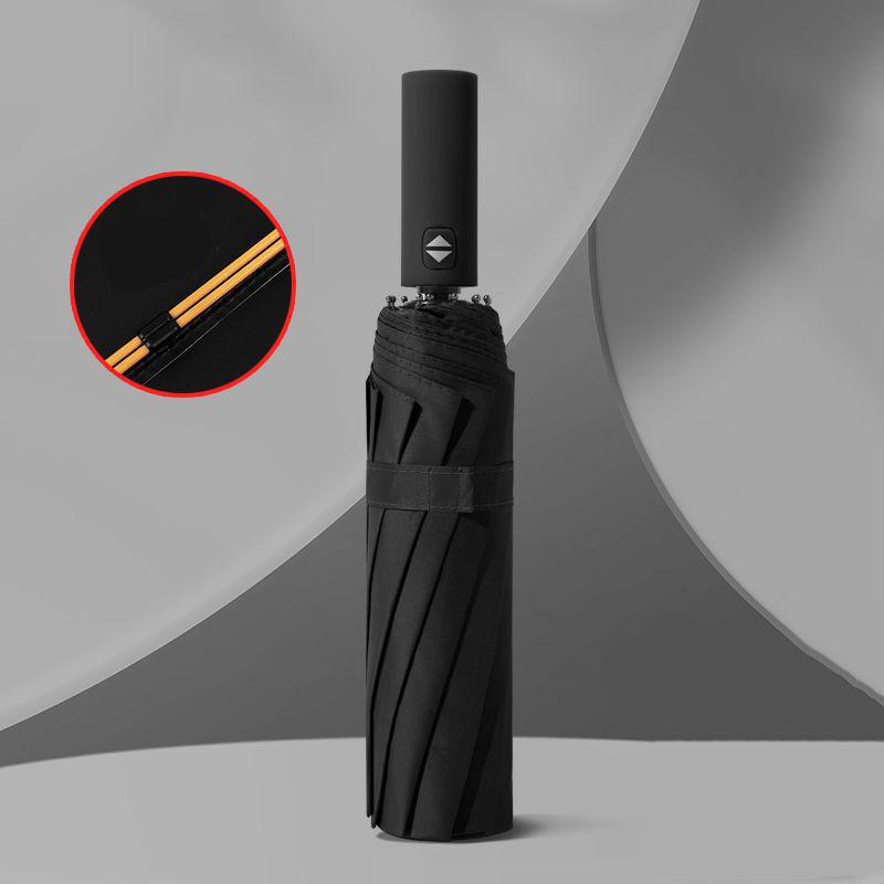 12 Bone Black Glue Fully Automatic Umbrella With Thick And Durable Keel Three Fold Umbrella UV Resistant Folding Umbrella.