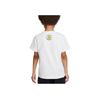 Nike Time To Win Letter Logo Print Round Neck Short Sleeve T-Shirt Kids Tops White FQ3660-100