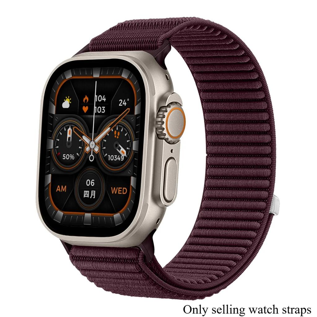 Nylon Sport Strap For Apple Watch Band Ultra3 49mm 46mm 45mm 44mm 41mm 42mm Bracelet iWatch 38 40mm 11 10 9 8 7 6 5 4 SE Braided