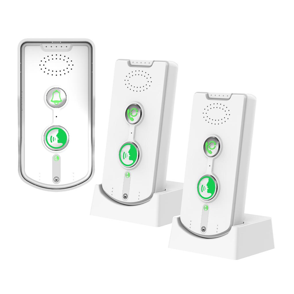 Wireless Doorbell Intercom Rechargeable Long Distance Smart Intercom Doorbells for Home Office Real Time Two Way