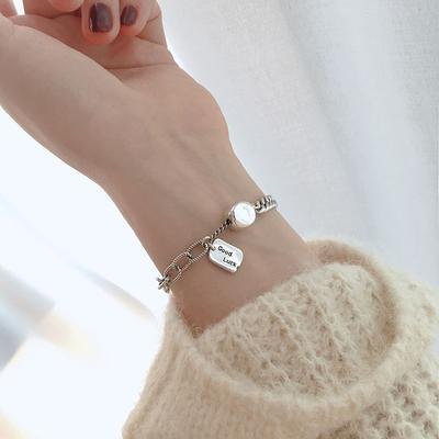 925 Sterling Silber Armband Koreanische Version Nische Design Freundinnen Armband Einfachen Schmuck Sommer