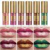 6 Colors Glitter 1pcs Lip Glaze Long Lasting Lip Gloss Waterproof Liquid Lipstick Makeup Lip Oil Lip Tint Moisturizing Lip Balm