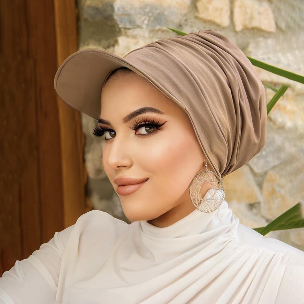 

Модная женская кепка-бандана с козырьком верблюд