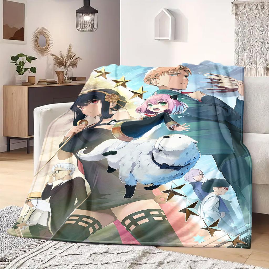 SPY×FAMILY Flannel Blanket Printed Design For Bedroom Sofa Bed Chair Travel Picnic -HE1