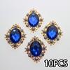 10pcs Rhinestone Flat Back Buttons Embellishment Wedding DIY Jewellery