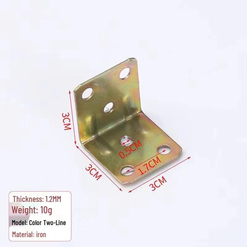 

Color-Plated 90-Degree Triangular Corner Bracket for Shelves and Furniture Support Color-plated