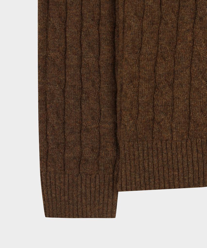 BROOKS BROTHERS [Heritage] Wool Cashmere Cable Sweater (Brown) (Bbwrmhg411)
