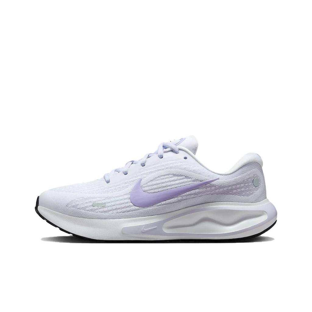 Nike Journey Run Mesh Fabric Fashion Versatile Running Comfortable Non-Slip Breathable Low-Top Casual Shoes Men sneaker White Purple FL7765-113
