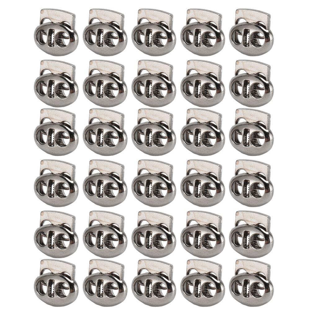 30pcs Heavy Duty Metal Cord Locks Alloy Material Drawstring Fasteners For Drawstrings