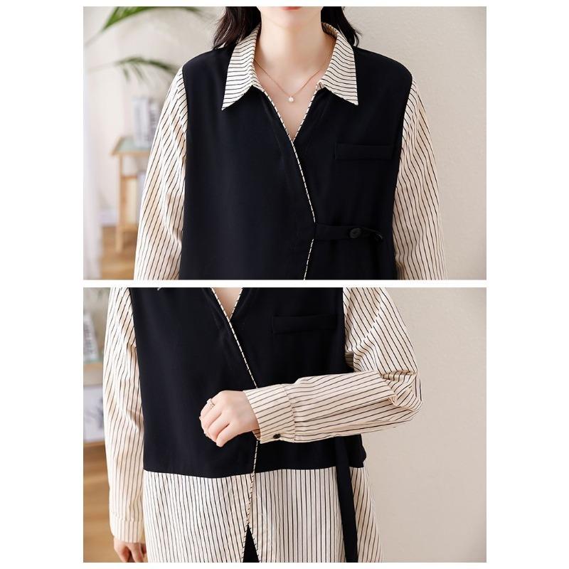 Übergröße Shirt Damen Langarm Frühling und Herbst Neues Nischen Design Top