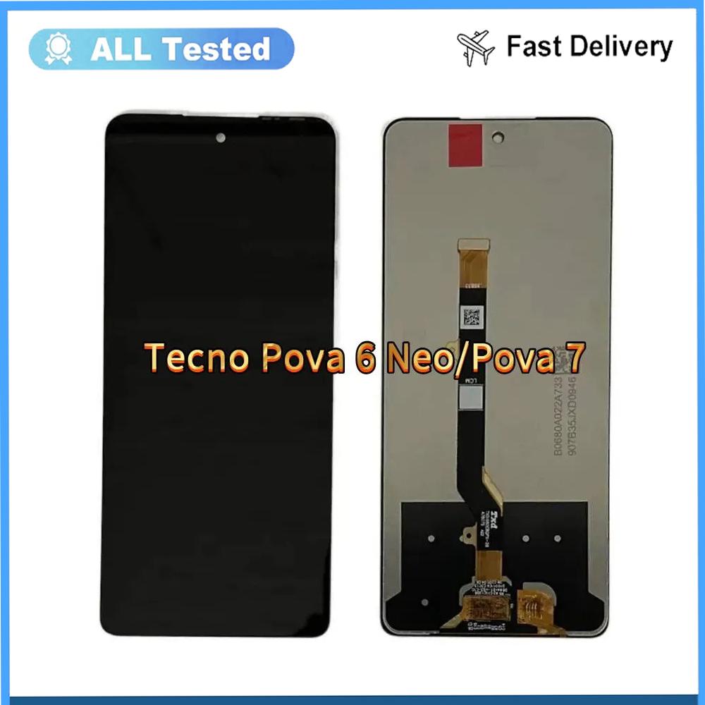 LCD Screen and Digitizer Full Assembly For Tecno  Pova 7 4G