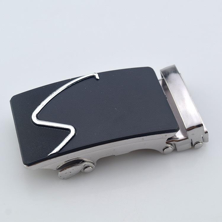 Men's Iron Automatic Belt Buckle with Logo