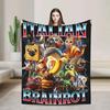 Italian Brain Rot Funny Meme Throw Blanket Soft Warm Quality Print for Couch Bed Chair Winter Kids Gift