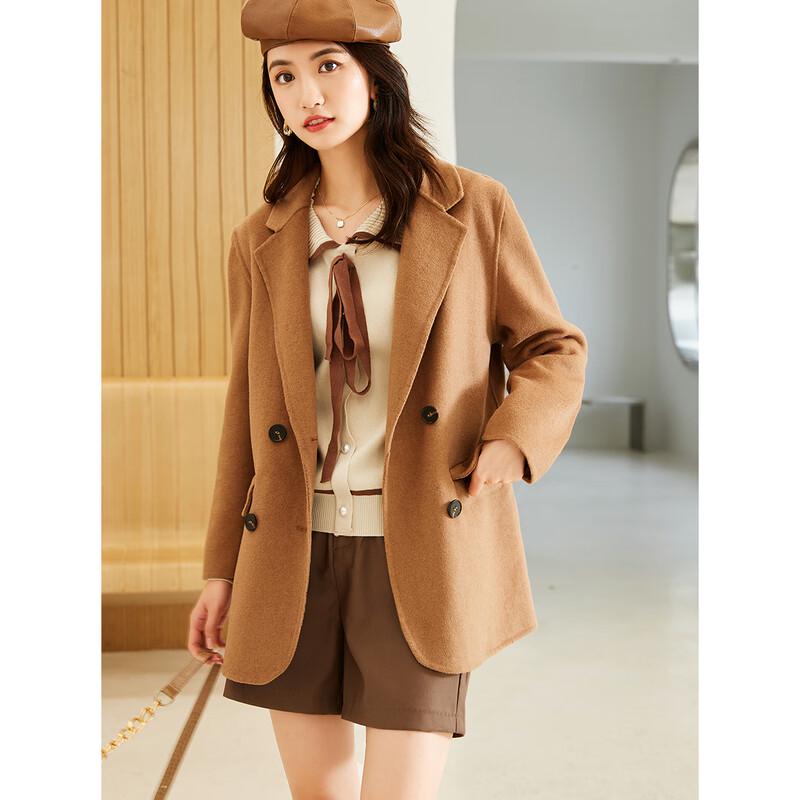 VICTORIA&VERA Women's Wool Blend Blazer Coat