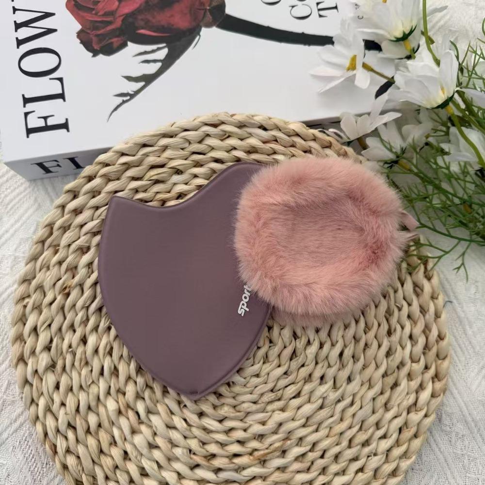 

Women Winter Warm Face Mask Fleece Lined Windproof Two-in-One Earmuff Thickened Breathable Cycling Mask Ear Protection рожевий