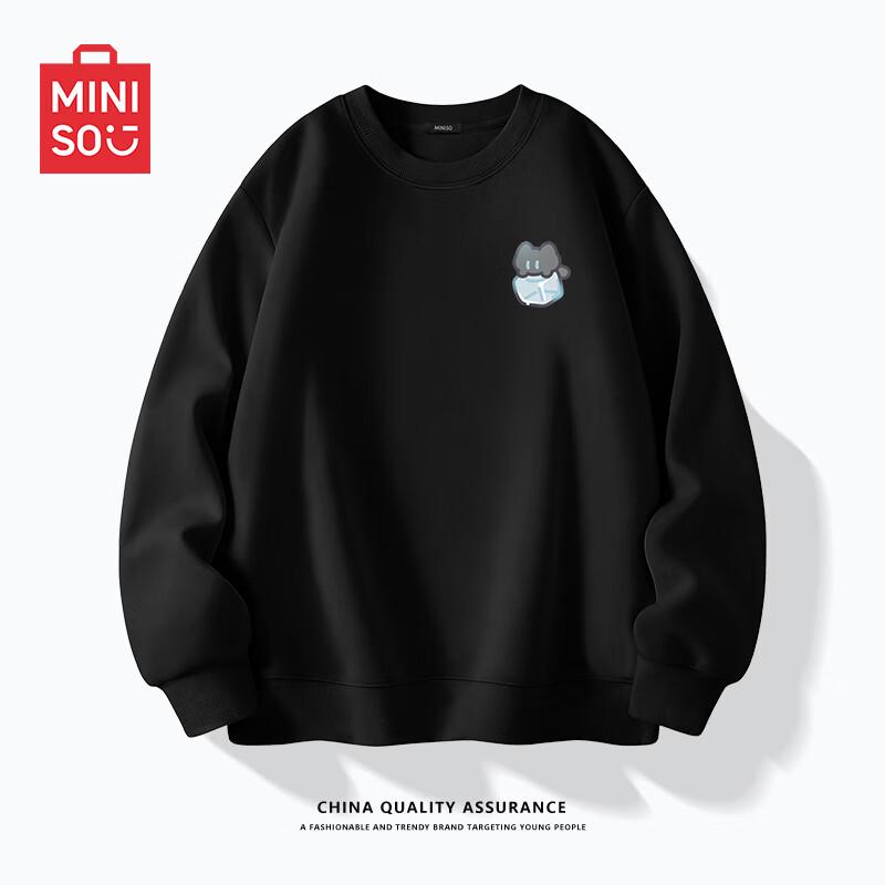 Miniso Men's Cartoon Graphic Crewneck Sweatshirt