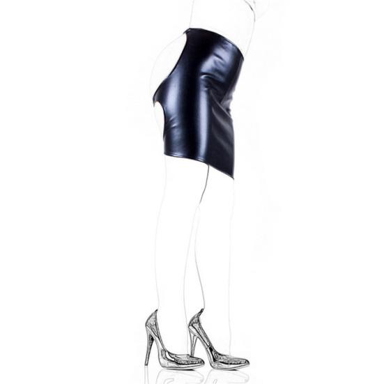 Faux Leather Women Exposed Ass Bondage Skirt Dress Intimate Sex Toy Couple Game