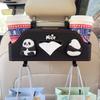 Cartoon Panda Capybara Car Seat Back Storage Box Multifunctional with Hook Tissue Box Convenient Portable Hanging Bag Universal