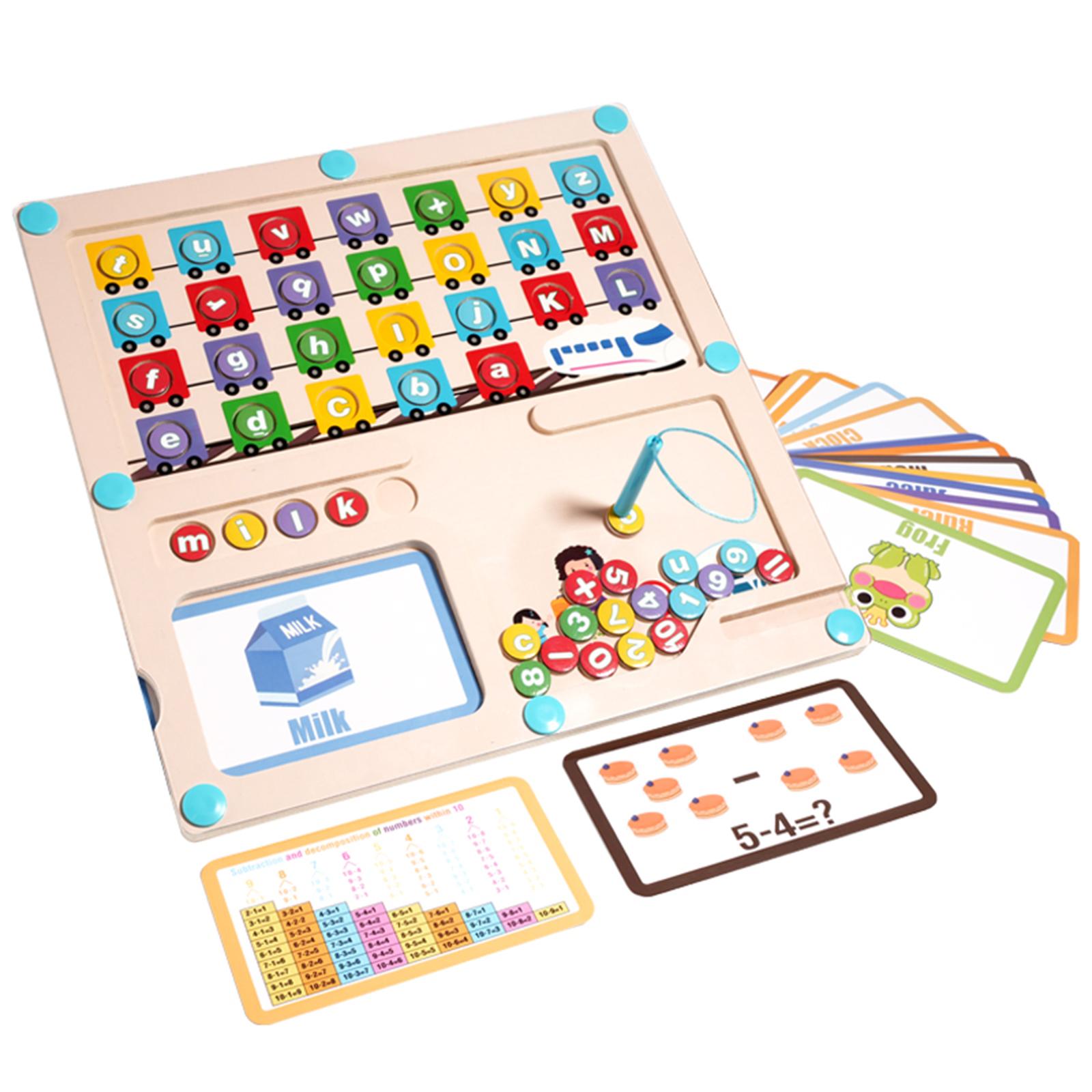 Magnetic Maze Toy 26 English Alphabet Spelling Word Matching Game One Size