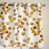 Yellow Watercolor Leaf Window Curtains for Living Room Bedroom Luxury Modern Kitchen Curtains Fabric Drapes