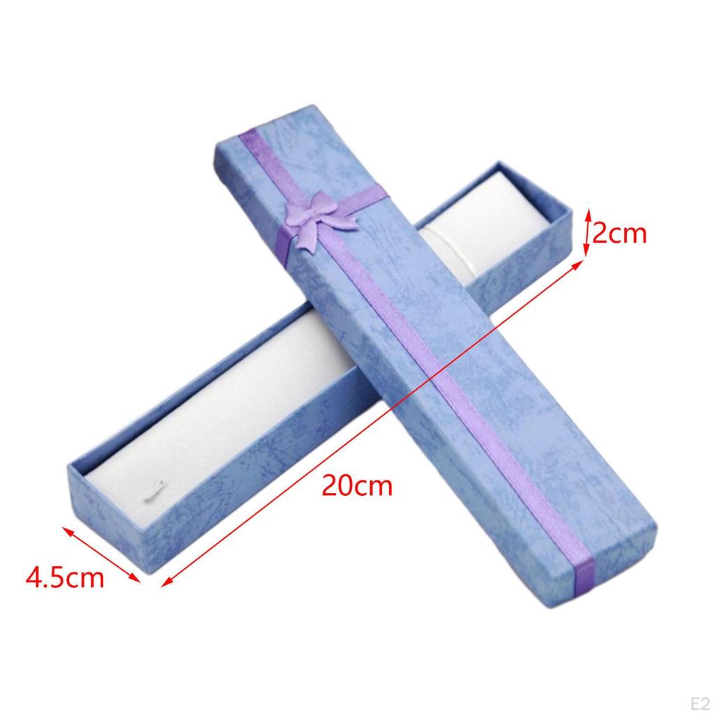 10 Pieces Empty Jewelry Gift Boxes Cardboard Long Party Keepsake Modern Practical