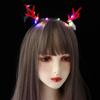 Plástico LED Glow Headband Colorido Luminous Deer Horn Hair Band Brilhante Festa de Natal
