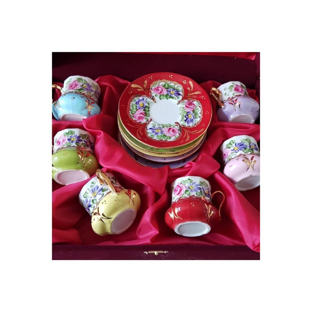 Set 6 cesti din portelan pictat manual