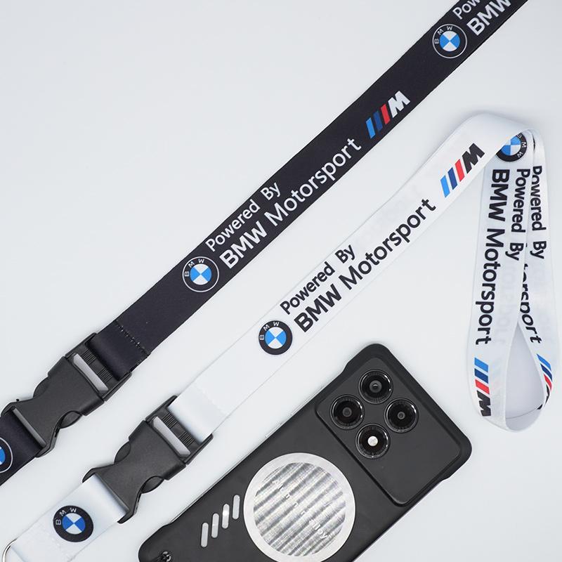 VSRF8 For BMW Lanyard Nylon for m Performance e90 e60 e46 car accessories Gift Car Logo Style Keychain Work Card ID Cell Phone Keyring