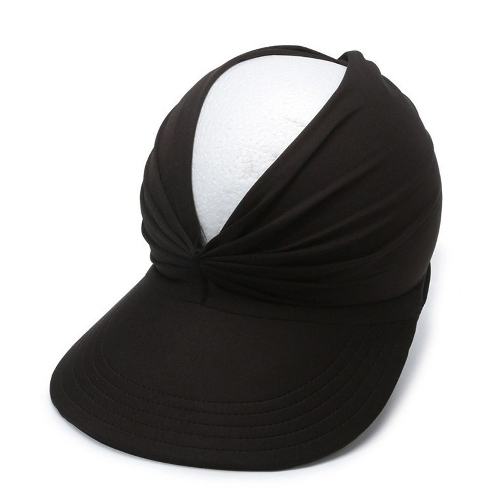 Flexible Sun-Protection Cap Wide Brim Sunscreen Hat Solid Color Outdoor Sports Hat  Outdoor Sport