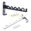 F26C Wall Mounted Foldable Clothes Hanger Retractable Cloth Drying Rack Aluminum Alloy for Home Indoor Outdoor Space Saving