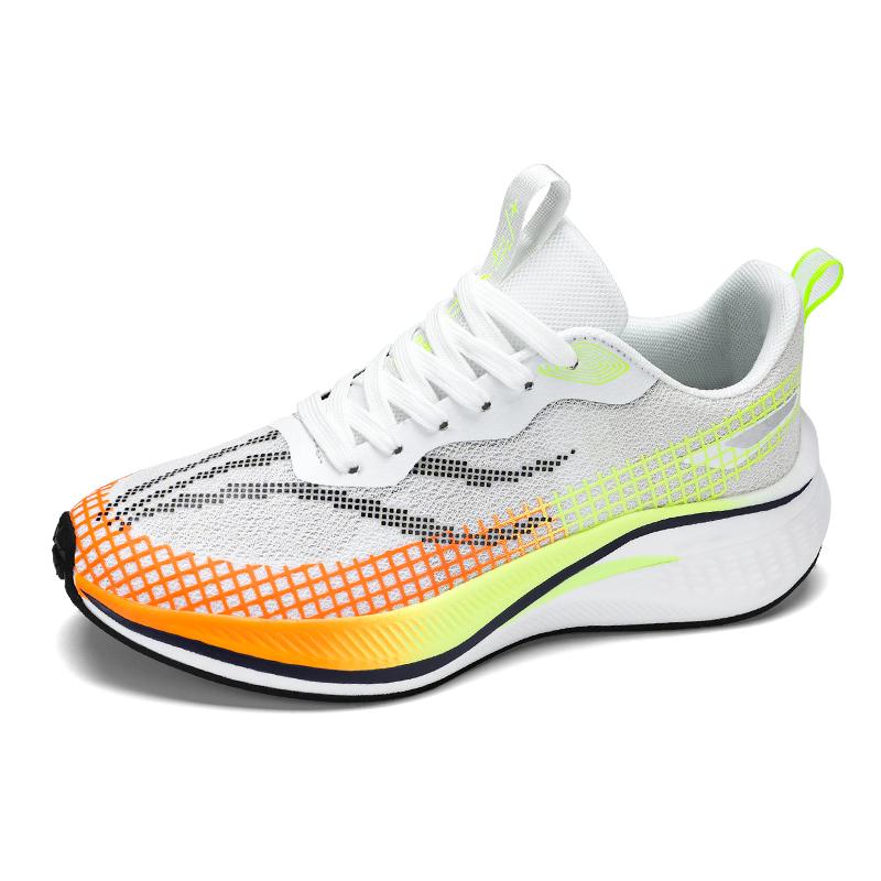 

Модный бренд высокого класса Мужские гоночные кроссовки для бега Мягкие эластичные Противоскользящие Мужские сетчатые повседневные кроссовки Летние легкие кроссовки для ходьбы 45 белый