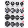 4Pcs 56mm Car Wheel Center Hub Cap Stickers Decorative Accessories For Benz AMG Exclusive A C E R V Class CLA CLS C180 C200 W204