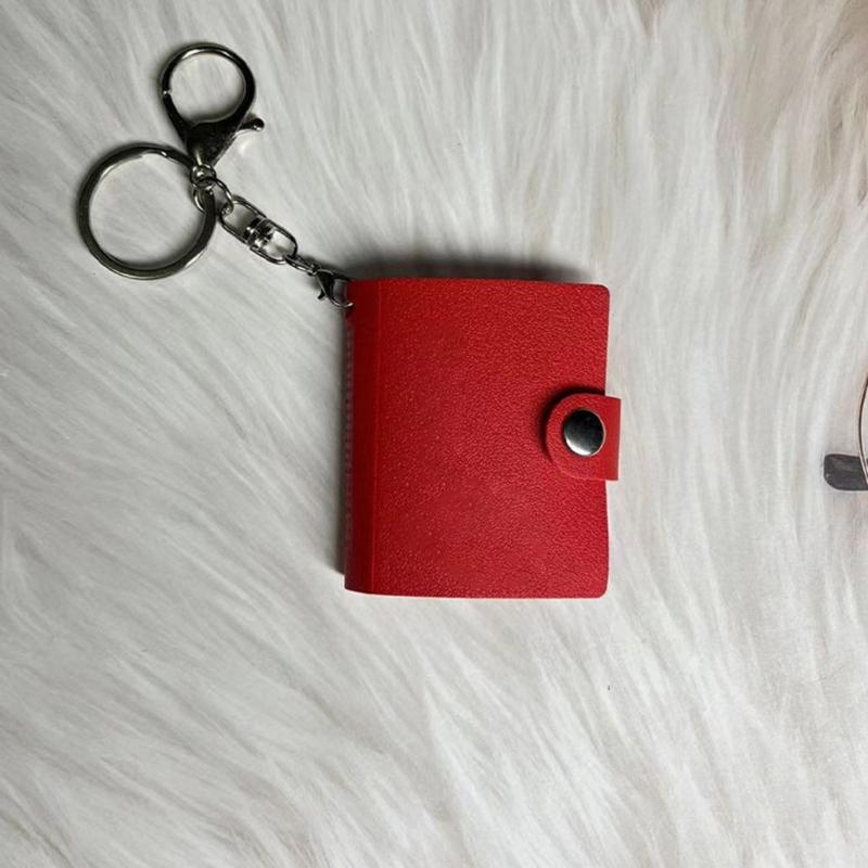 Photocard Binder Album Mini Photo Album with Keychains Mini Photo Card Books Holder with Pendants DIY Keychian 40 Pocket