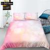 Glitter Duvet Cover Set Shiny Pink Gold Glitter Stars Bedding Set For Kids Girls Cute Style Double Queen King Size Quilt Cover