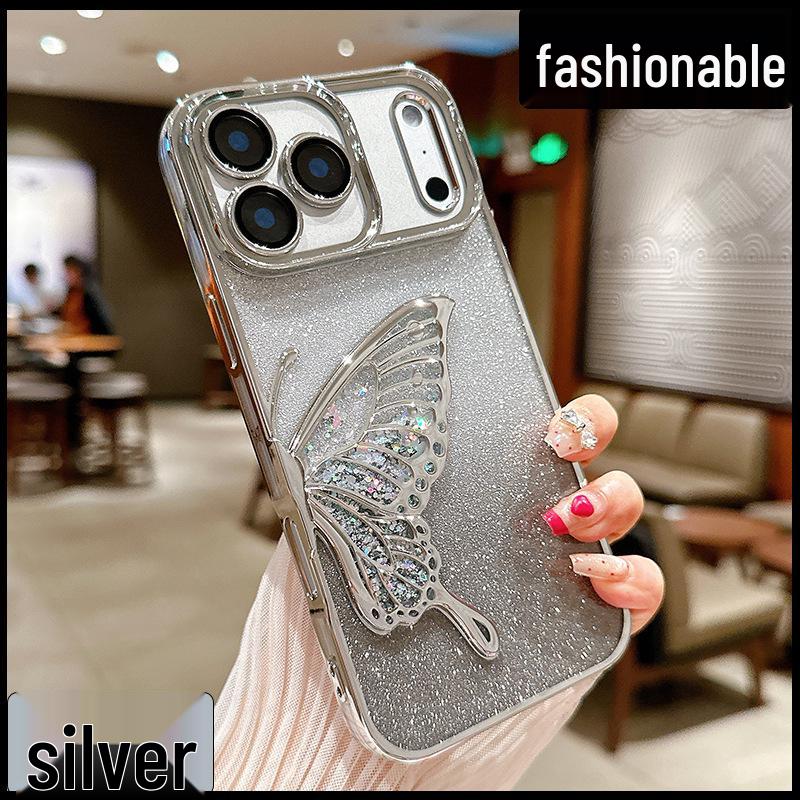 Neue Treibsand Schmetterling Galvanisierte Glitzerhülle für iPhone 17 Pro Max & iPhone 17 Air