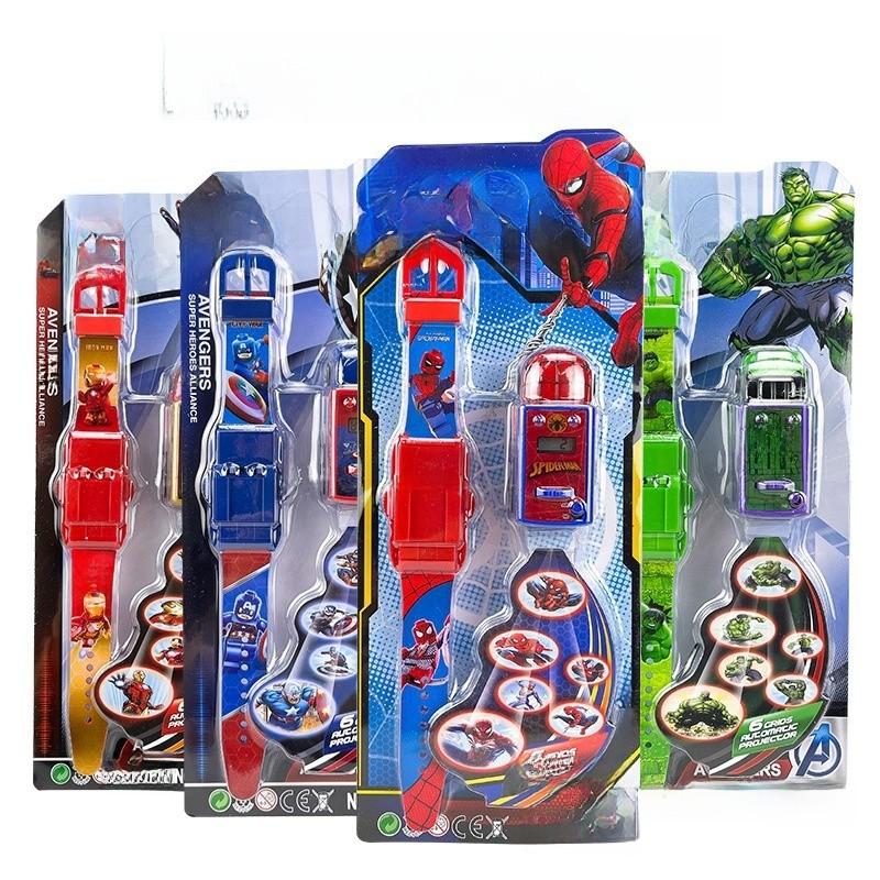 Reloj de Proyección Electrónico de Juguete para Niños de Spider Man Con Pantalla de Hora Para Juego Interactivo