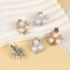 10Pcs Small Sparkling Rhinestone Flower-Shaped Hairpin Decoration For Women Girls Headdress Hair Accessories