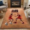 Basketball Duel Art - Slam Dunk Patterned carpet, non slip mat suitable for living room and bedroom sofas