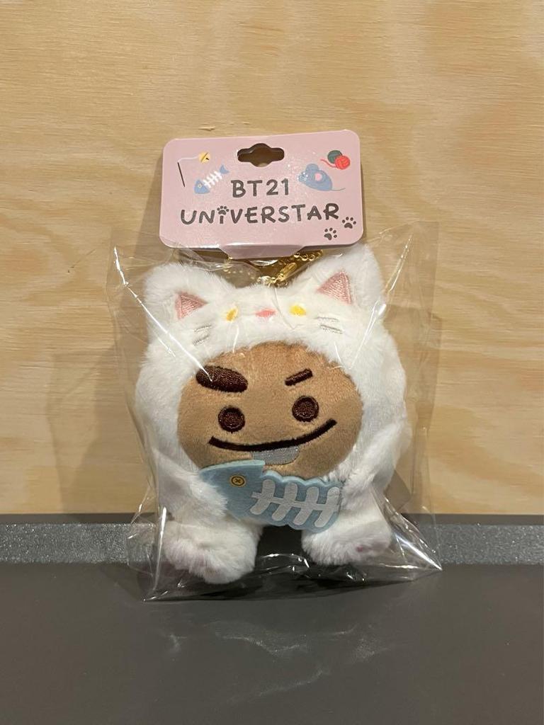 [USED] SHOOKY White Cat Key Ring BT21 CAT DAY Series