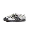 adidas Slip Resistant Abrasion Resistant Low Top Skateboard Shoes Unisex Black White HQ1802(Team800-)