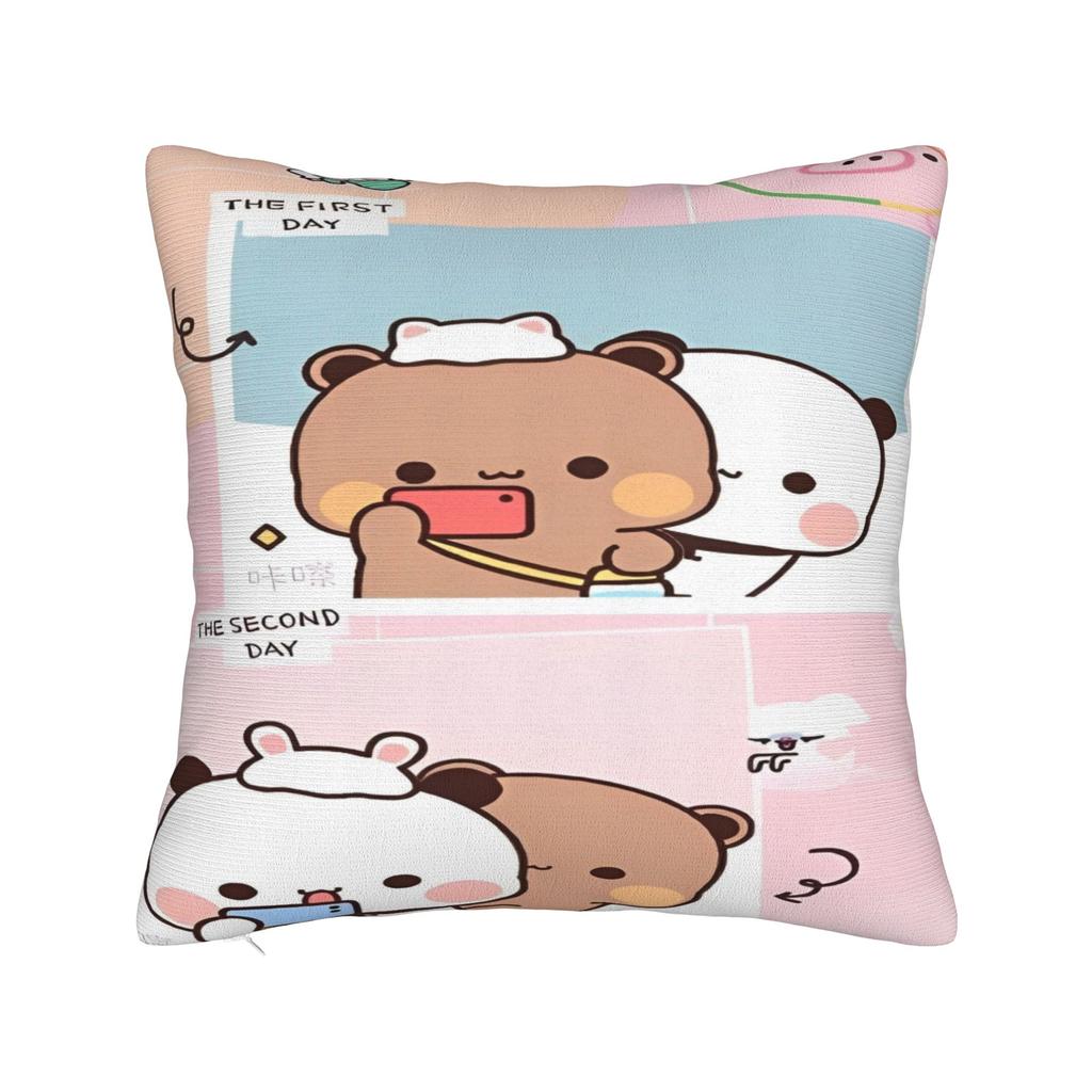 Pillow Case Bubu Dudu Graphic Pillow Cover For Couch Sofa Bedroom Kawaii Pillowcases