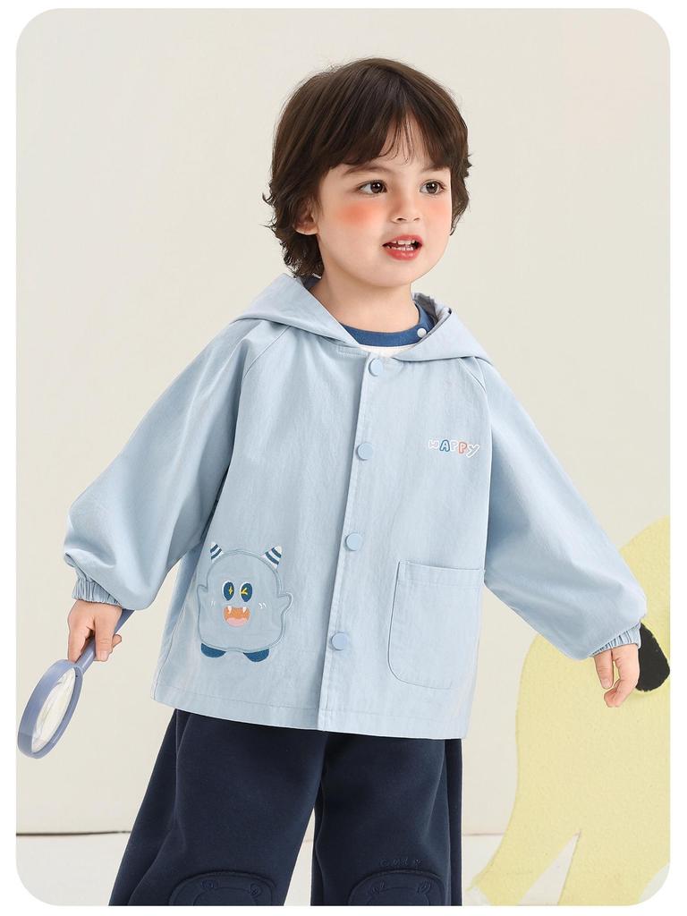 Kaka Panda Kids' Windbreaker Jacket - Spring Casual Top for Boys and Girls