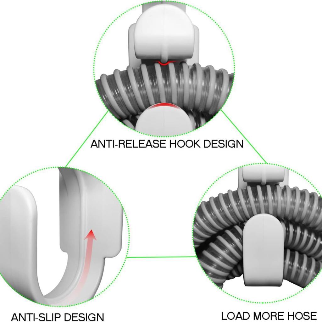Hook Ventilator Pipeline Hanger Bracket, Mask Head with Adhesive Hook, Wall-mounted Seamless, No Need for Drilling, Storage Hanger