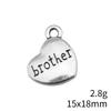 Gifts For Women Charms Bulk Family Member Heart Tags Charms Pendant Souvenir Male Pendant