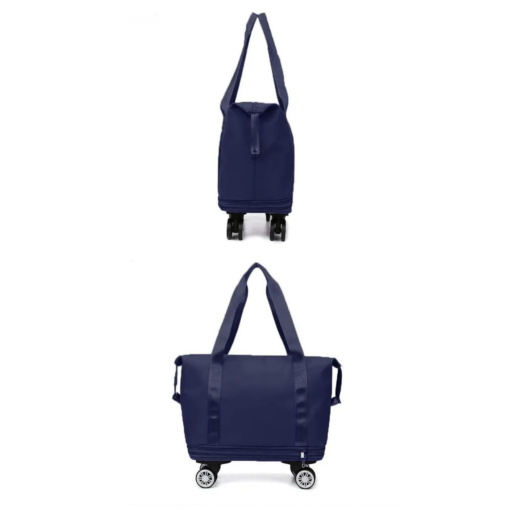 Geantă de călătorie cu roți universale, geantă de bagaj extensibilă, capacitate mare, depozitare cu separare uscată și umedă, geantă pentru călătorie de afaceri și fitness