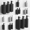 304 Brushed Stainless Steel Manual Soap Dispenser Wall Mounted Golden Black Square Round Soap Dispenser for Hotel Bathrooms