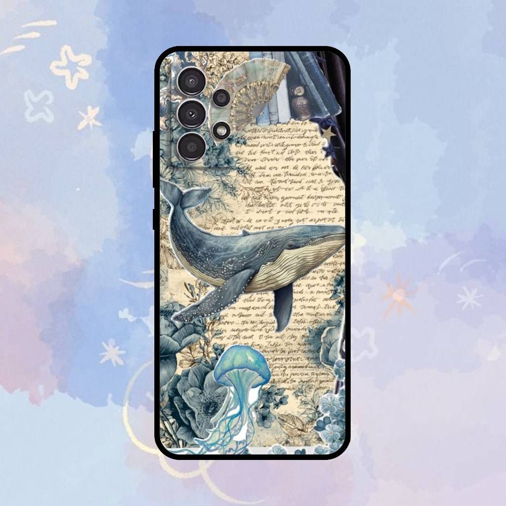 

AAA Whale Phone Case For Samsung Galaxy A73,A72,A71,A70,A53,A52,A51,Others Soft Black Cover Samsung a13 5g