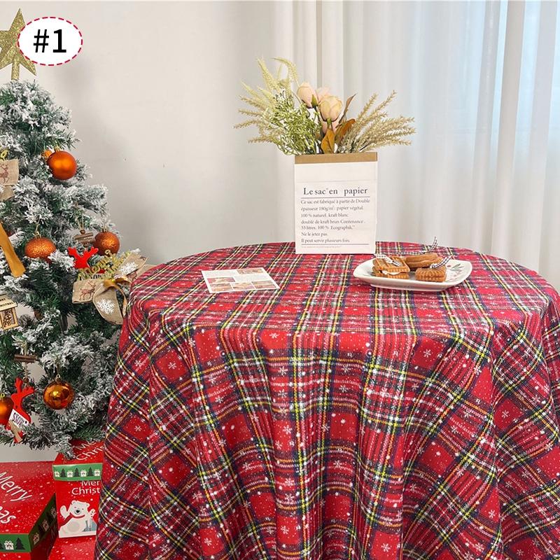 Christmas Tablecloth Xmas Red Green Tartan Buffalo Plaids Table Cloth Cover Kitchen Dining Party Holiday Farmhouse Decoration